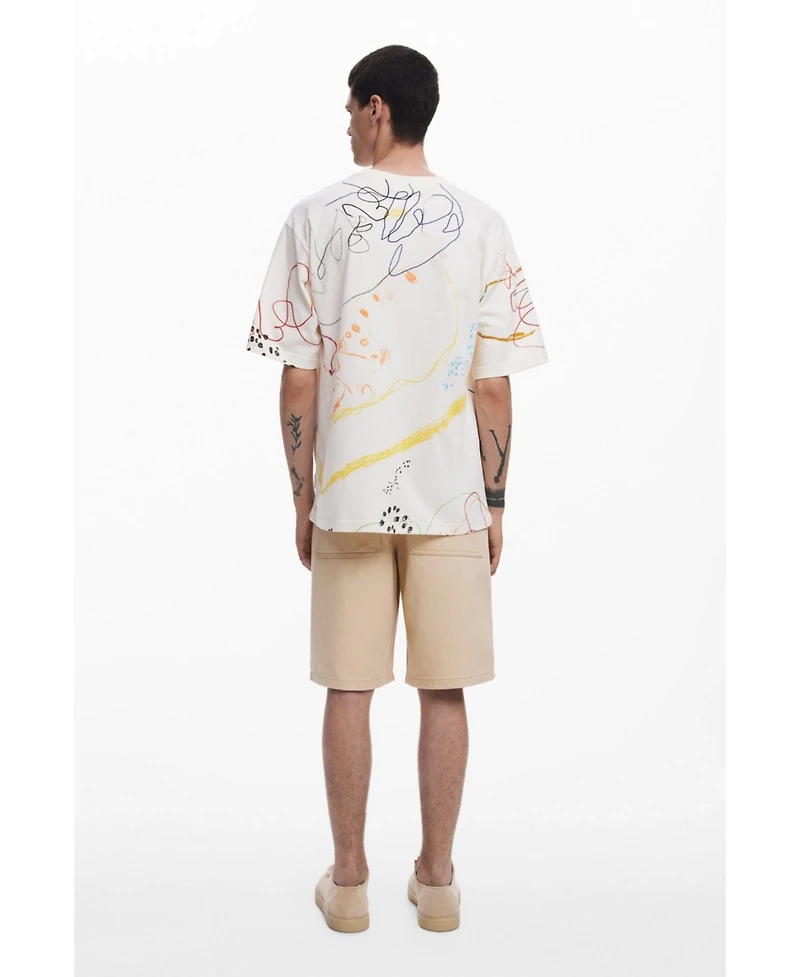 Desigual Men's Short-sleeve T-shirt with drawings