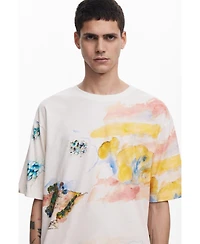 Desigual Men's Short-sleeve watercolor T-shirt