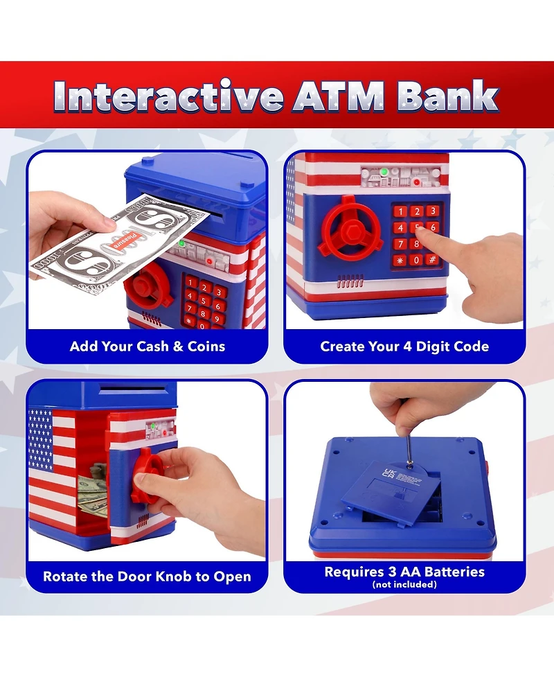 Usa Toyz All-American Electronic Piggy Bank for Kids