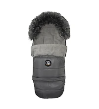 Cover Baby Baby Cover 0-3 Years Organic Premium Gray Wool Adjustable Footmuff in Pastel Dark Gray
