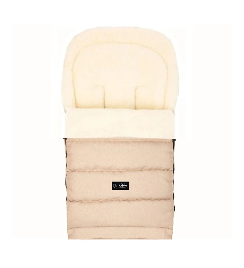 Cover Baby Baby Cover 0-3 Years Arctic Organic Wool Adjustable Footmuff in Beige