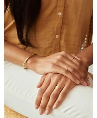 Able Chunky Cuff Bracelet, 18k Gold Plated