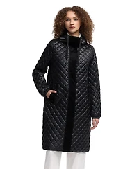 Pajar Women's Peridot Diamond Quilted Longline Shacket