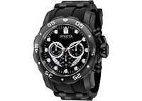 Invicta Men's 37231 Pro Diver Scuba Quartz Chronograph Black, Red Dial Watch
