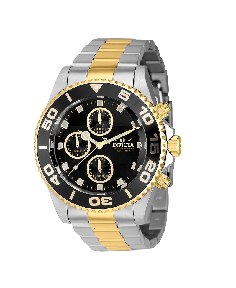 Invicta Men's 43407 Pro Diver Quartz Chronograph Black Dial Watch