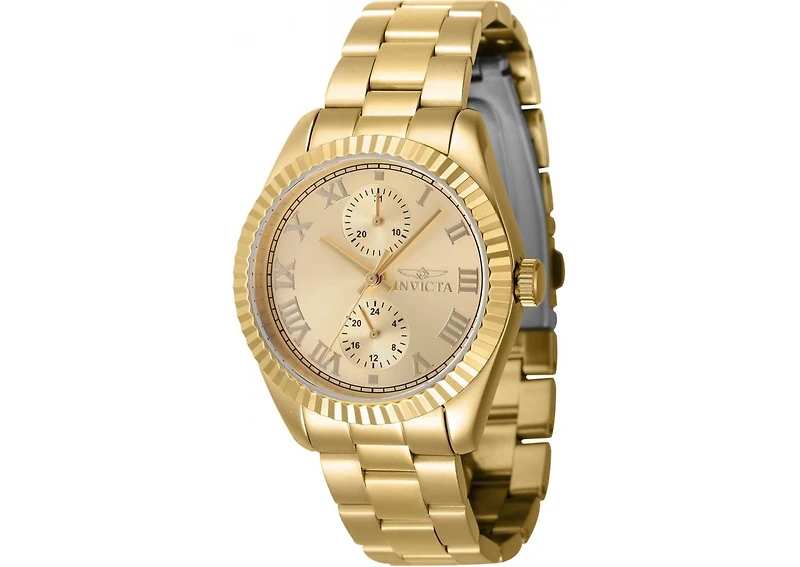 Invicta Women's 47445 Specialty Quartz Multifunction Gold Dial Watch