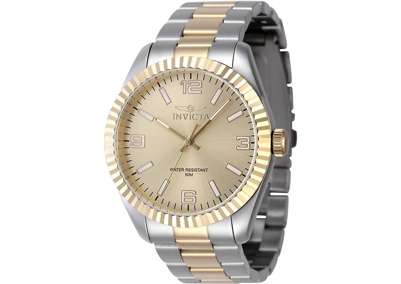 Invicta Men's 47457 Specialty Quartz 3 Hand Gold Dial Watch