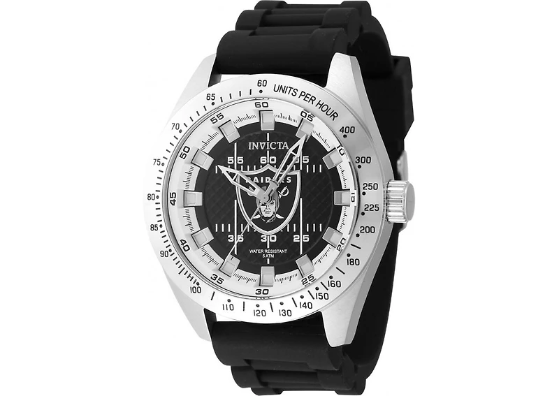 Invicta Men's 47859 Nfl Las Vegas Raiders Quartz Multifunction White, Black Dial Watch