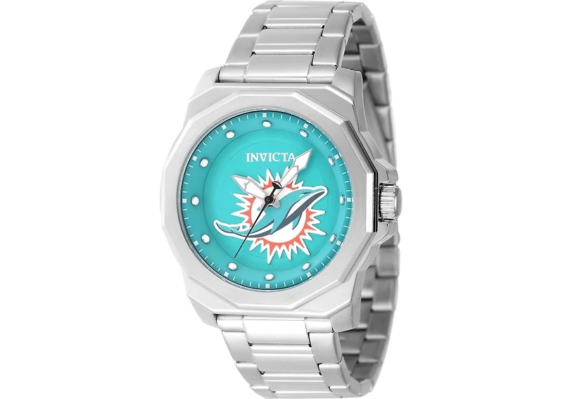 Invicta Men's 47924 Nfl Miami Dolphins Quartz 3 Hand Light Blue Dial Watch