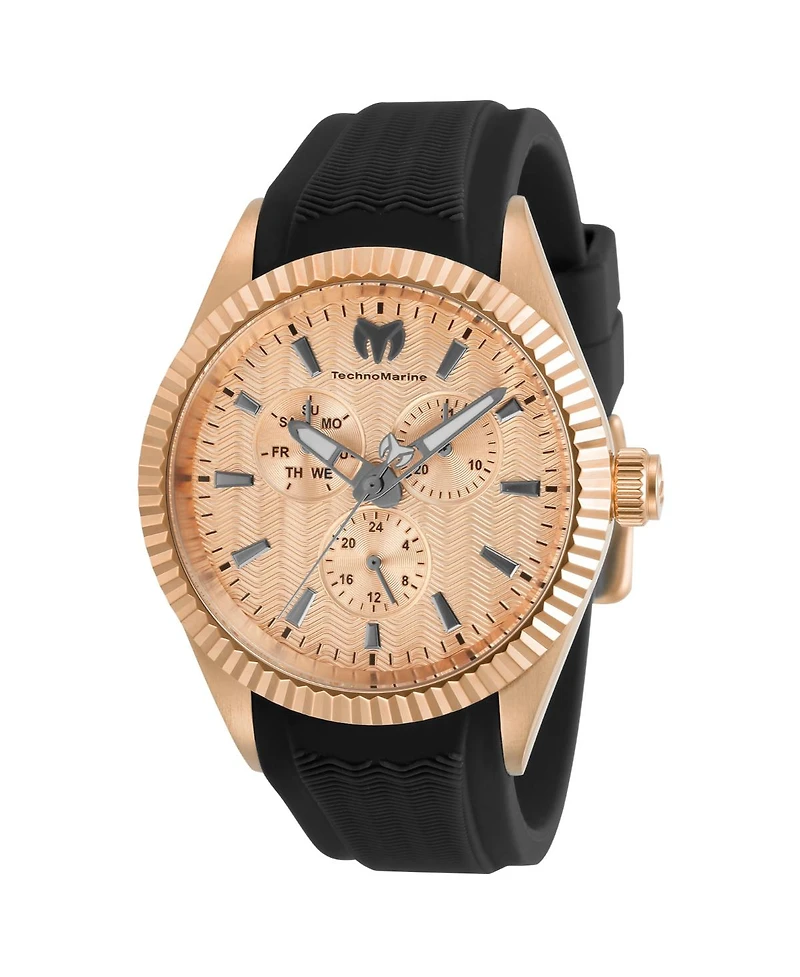Technomarine Men's Tm-719026 Sea Quartz 3 Hand Rose Gold Dial Watch