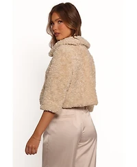 Petal and Pup Women's Lucie Faux Fur Crop Jacket
