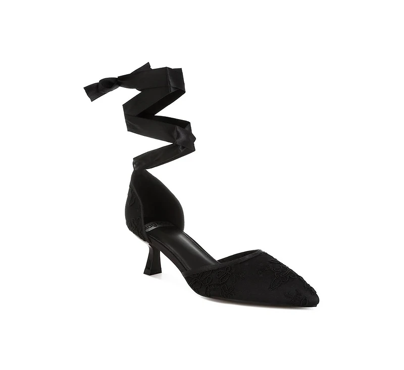 Laika Lace Kitten Heel Sandals Women