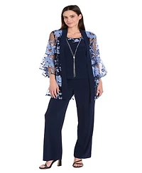 R & M Richards Petite Jacket, Top and Pants 3-Piece Set