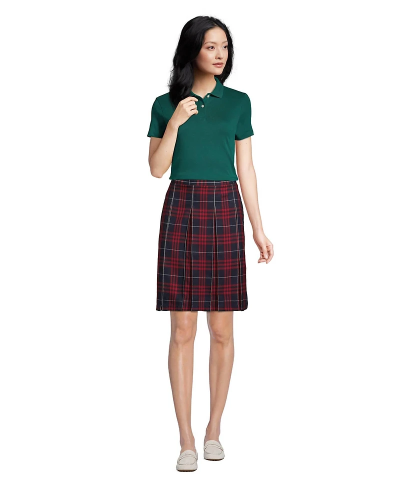 Lands' End Women's Short Sleeve Feminine Fit Interlock Polo Shirt