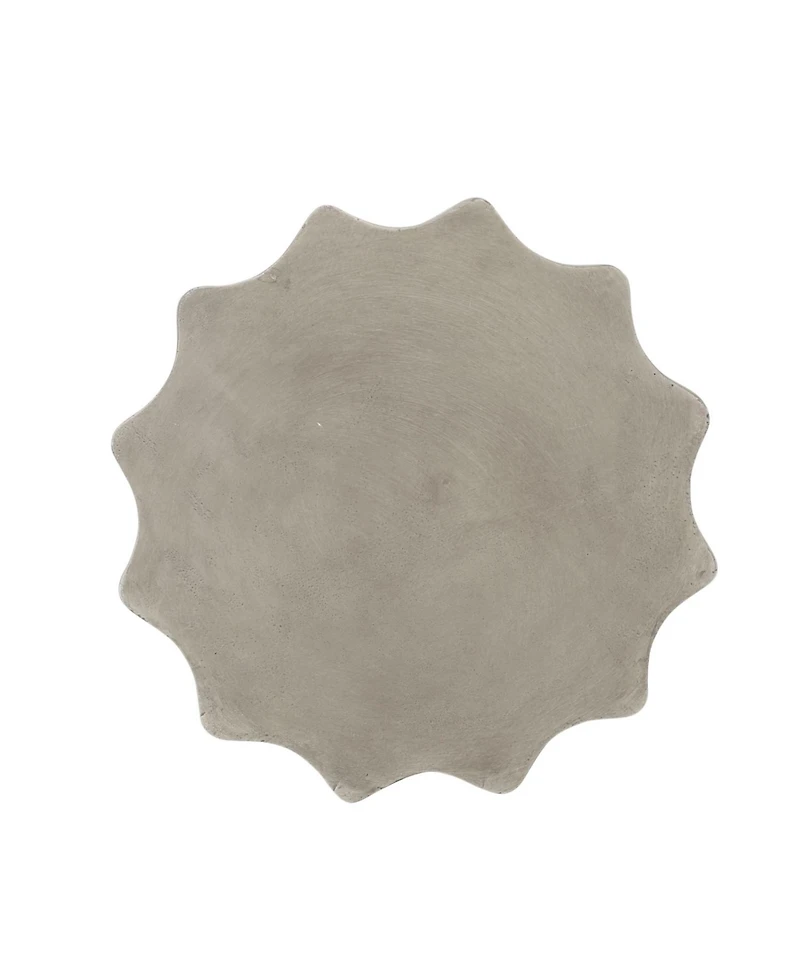 Streamdale Furniture Sunburst Hourglass Concrete Outdoor Side Table