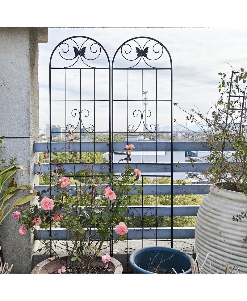 Streamdale Furniture 2-Pack 86.7" Metal Garden Trellis