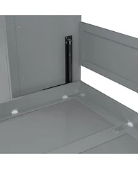 Streamdale Furniture Queen Size Murphy Bed Wall Bed with Closet Drawers and Shelves
