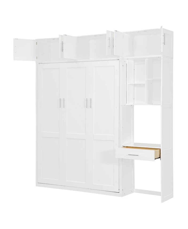 Streamdale Furniture Wall Murphy Bed with Desk & Storage