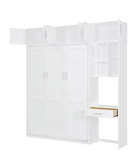 Streamdale Furniture Wall Murphy Bed with Desk & Storage