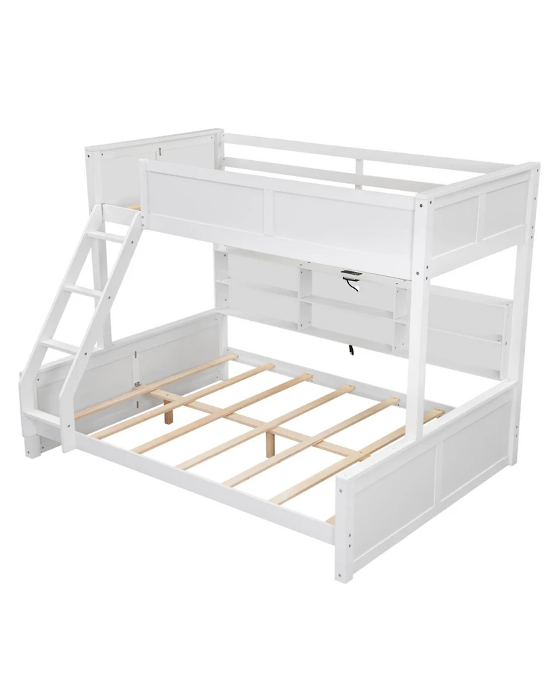 Streamdale Furniture Twin Xl/Queen Bunk Bed Storage & Usb