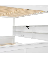 Streamdale Furniture Full Xl/Queen Bunk Bed Storage & Usb