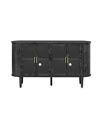 Streamdale Furniture Farmhouse Sideboard Cabinet with Glass Doors