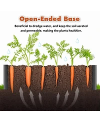 Streamdale Furniture Galvanized Raised Garden Bed - 8x4x1 ft