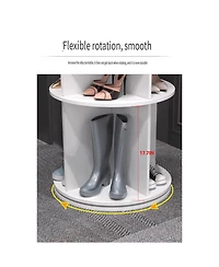Streamdale Furniture Rotating Shoe Rack Tower (White)