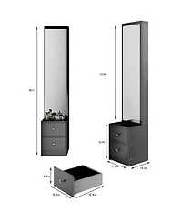 Streamdale Furniture Full Body Mirror Cabinet - Extra Large Storage