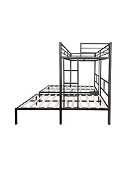 Streamdale Furniture Triple Bunk Bed - Sturdy Metal Frame Wooden Slats
