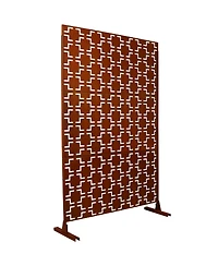 Streamdale Furniture Metal Privacy Screen 76"x48" Rusty