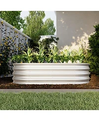 Streamdale Furniture 4x2x1ft Galvanized Raised Garden Bed Kit