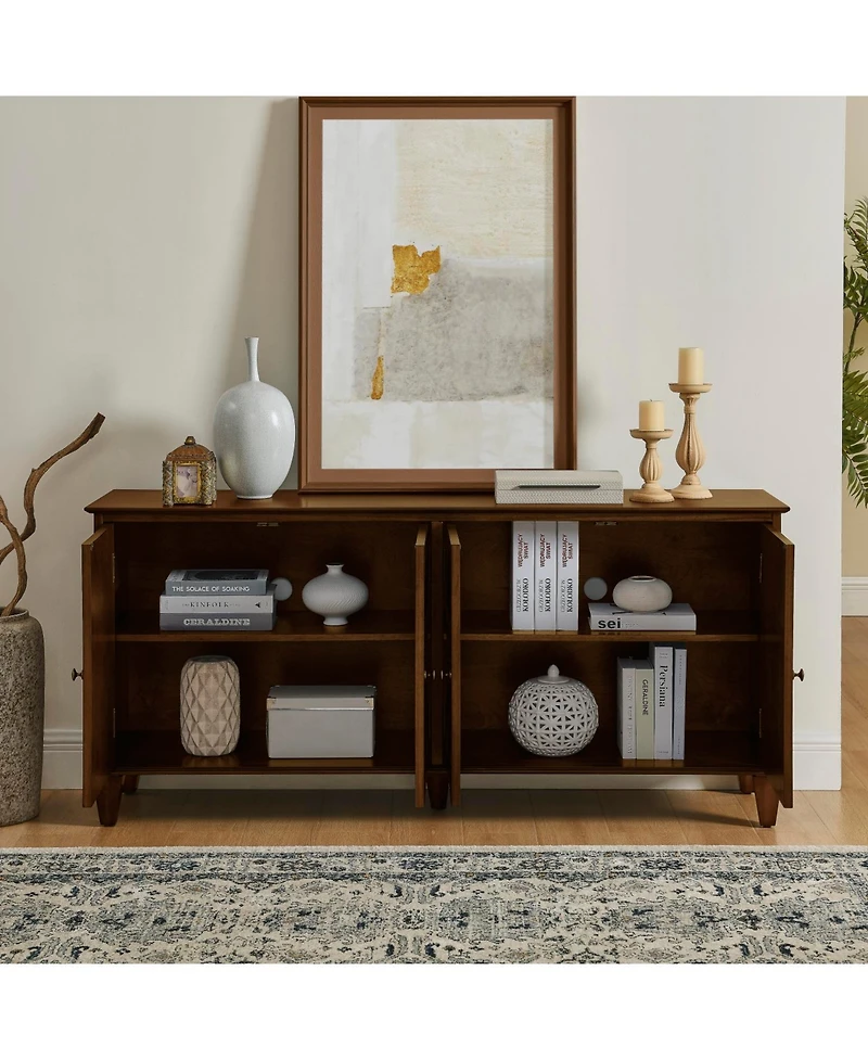 Streamdale Furniture Mid Century Modern Sideboard Buffet Cabinet - Walnut
