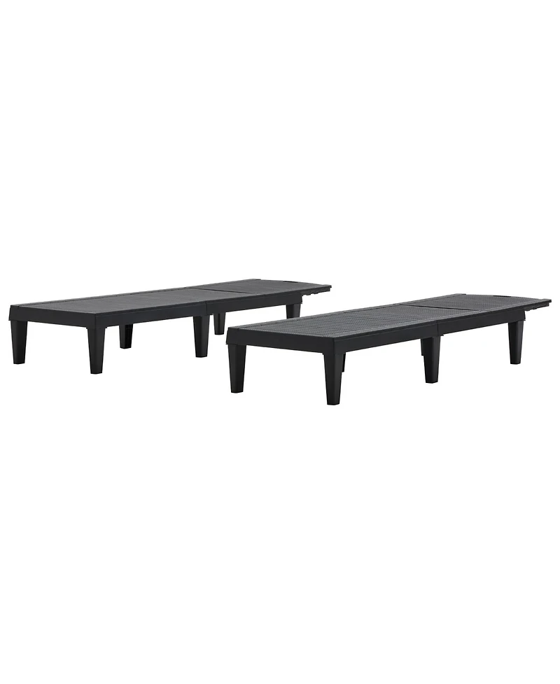 Streamdale Resin Outdoor Chaise Lounge Set (2)