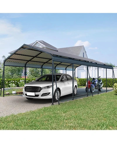 Streamdale Furniture 13x26.5 Ft Heavy Duty Galvanized Steel Carport Canopy Garage