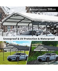 Streamdale Furniture 12x21 Ft Heavy Duty Galvanized Steel Carport