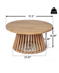 Streamdale Furniture Acacia Wood Patio Coffee Table