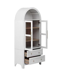 Streamdale Furniture 71" Arched Kitchen Pantry Cabinet - White