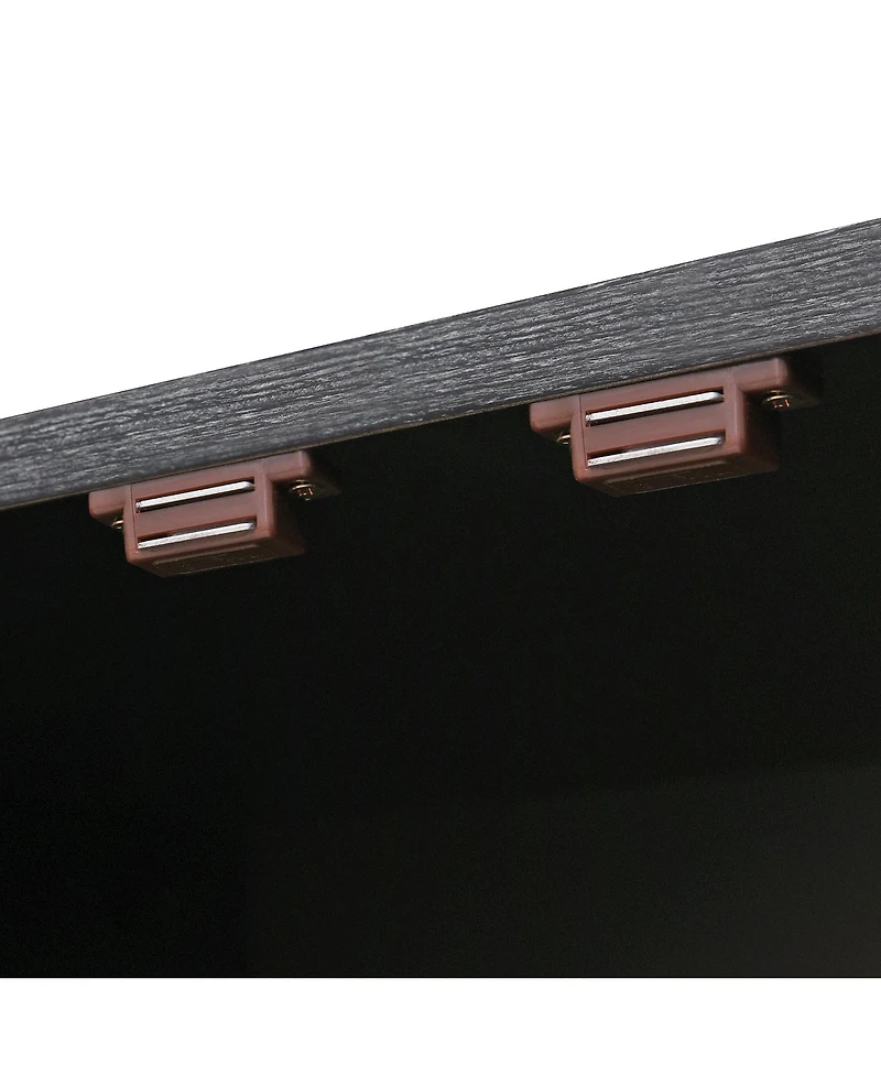 Streamdale Furniture 54" Retro Buffet Cabinet - 4-Door Fluted Sideboard