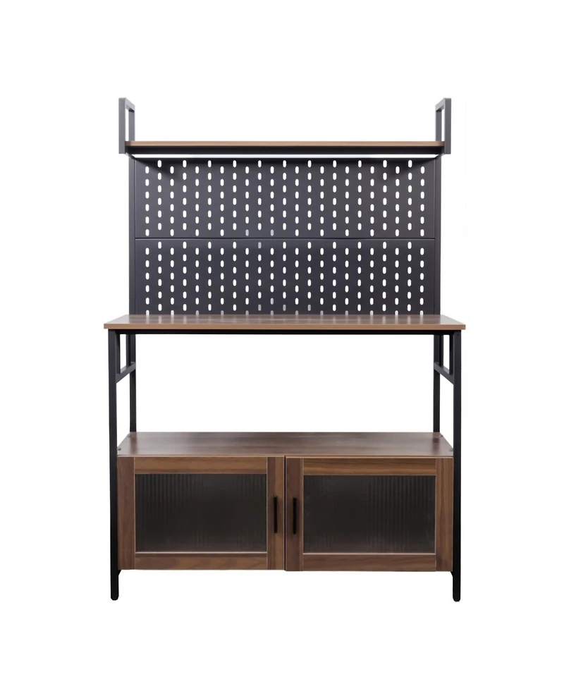 Streamdale Furniture Kitchen Bakers Rack with Door & Storage Shelf