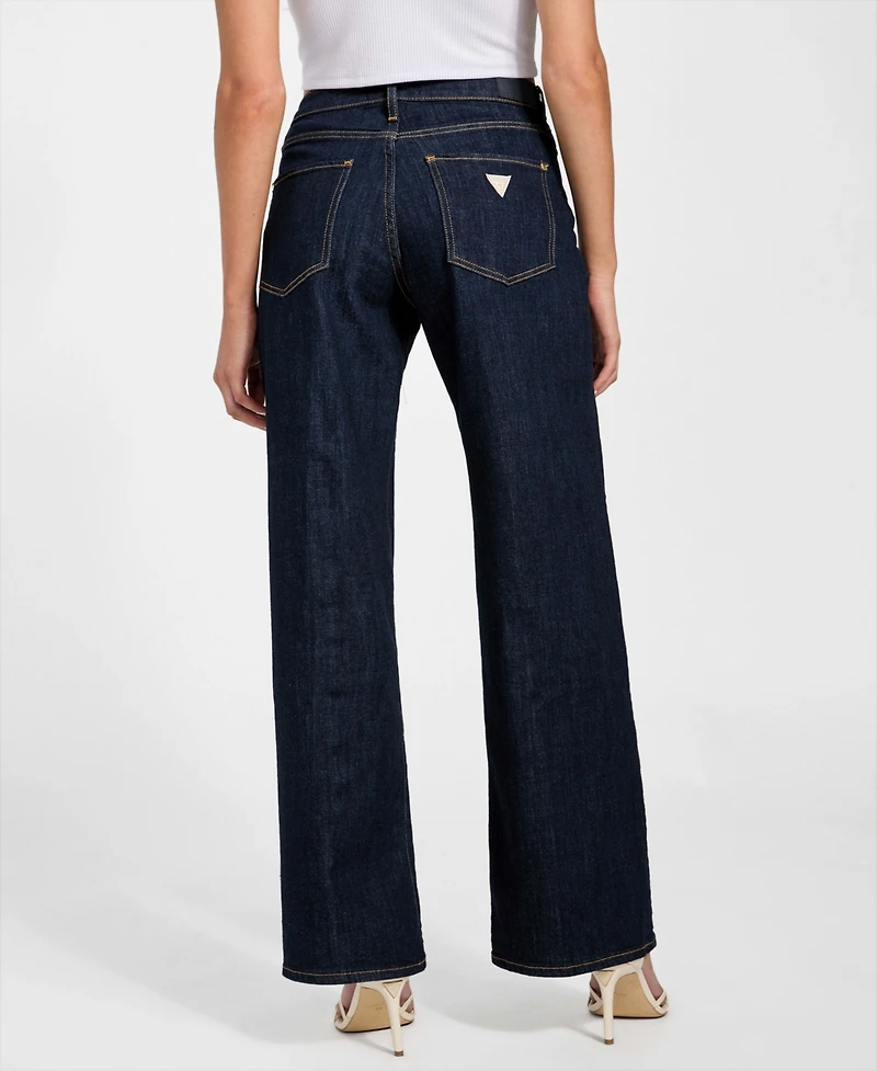 Guess Women's High Rise Wide Leg Jeans