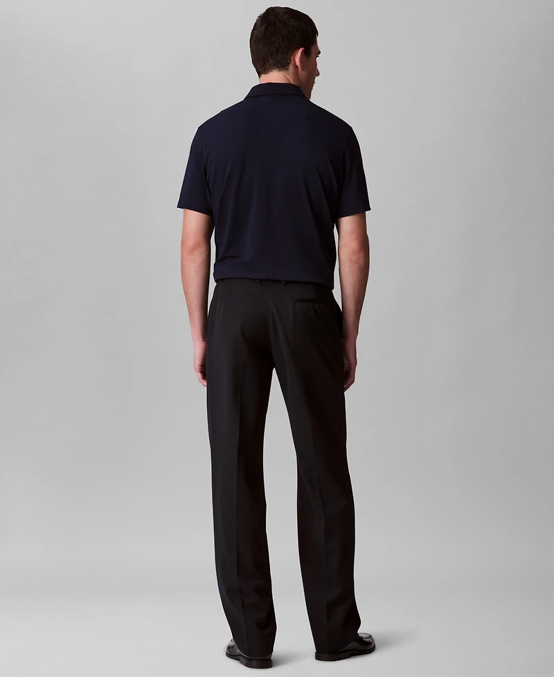 Calvin Klein Men's Short Sleeve Stretch Jacquard Polo Shirt