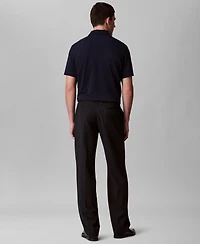 Calvin Klein Men's Short Sleeve Stretch Jacquard Polo Shirt