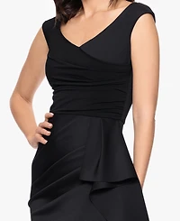 Betsy & Adam Petite Sleeveless Ruffle Detail Dress