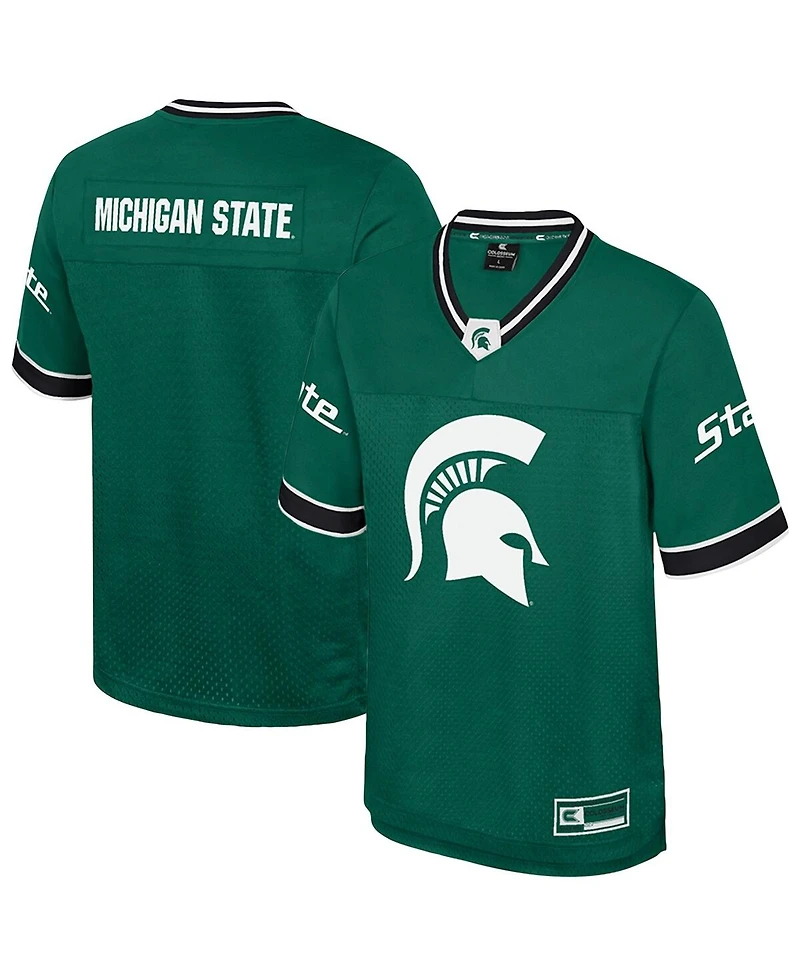 Colosseum Men's Green Michigan State Spartans Nothing But The Hits Football Jersey