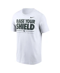 Nike Men's White Michigan State Spartans 2025 Football Fan Raise Your Shield T-Shirt