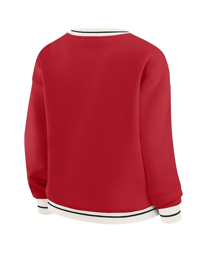 Wear by Erin Andrews Women's Crimson Indiana Hoosiers Seal Sweatshirt