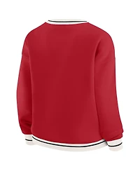 Wear by Erin Andrews Women's Crimson Indiana Hoosiers Seal Sweatshirt