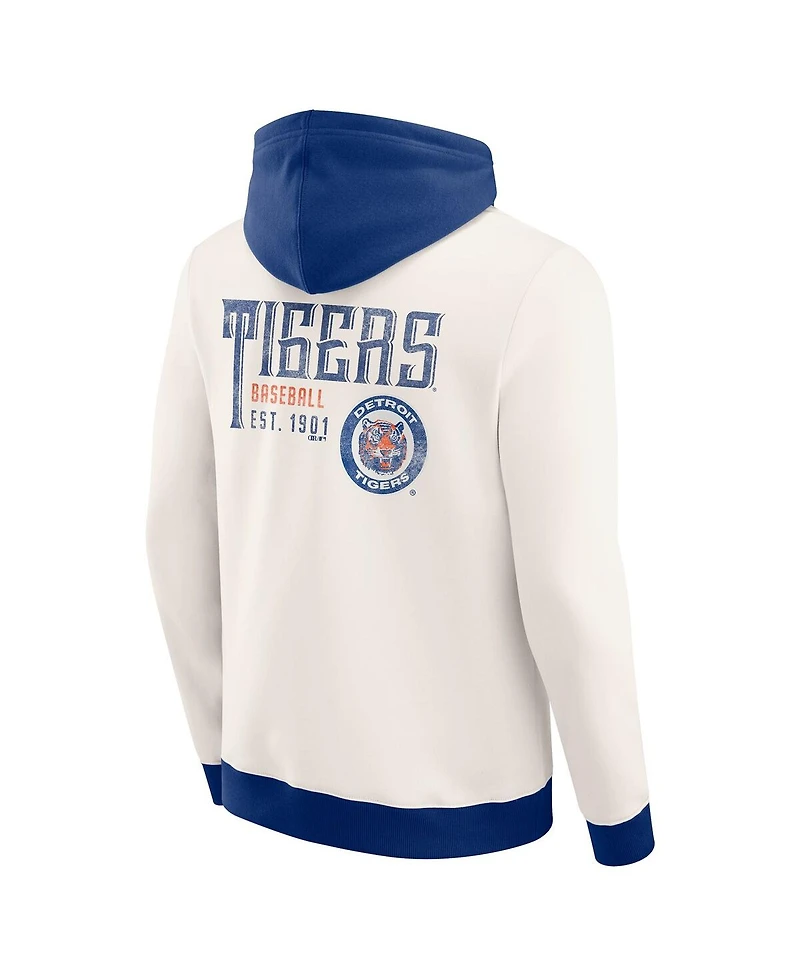 Darius Rucker Collection by Fanatics Men's Cream Detroit Tigers Polar Fleece Full-Zip Hoodie