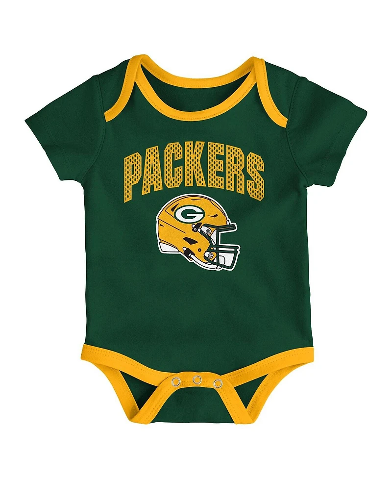 Outerstuff Infant 3-Piece Green Bay Packers All Day Play Bodysuit Set